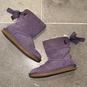Koolaburra by UGG Purple Suede winter snow Boots girls youth size 1